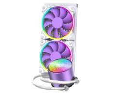 ID-COOLING PinkFlow 240 Diamond Purple 4Pin PWM 240mm Argb Pembe Sıvı İşlemci Soğutucu