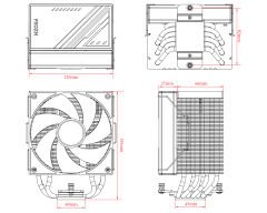 ID-COOLING FROZN A610 ARGB WHITE 4Pin PWM 120mm İşlemci Soğutucu