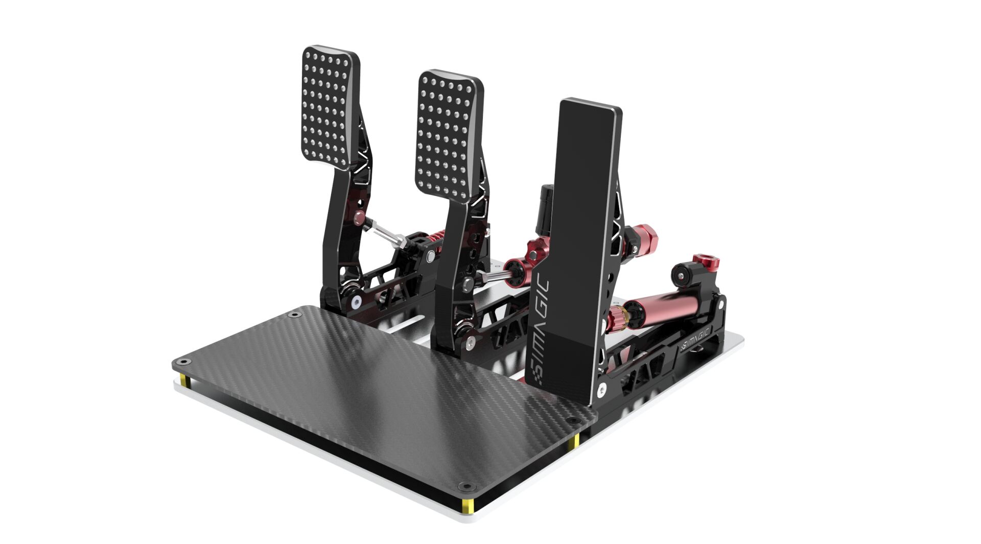 Simagic P2000 Crimson Edition Hydraulic 3'lü pedal Seti 200kg Loadcell Uzun Gaz Ayağı (P2000-L200R)